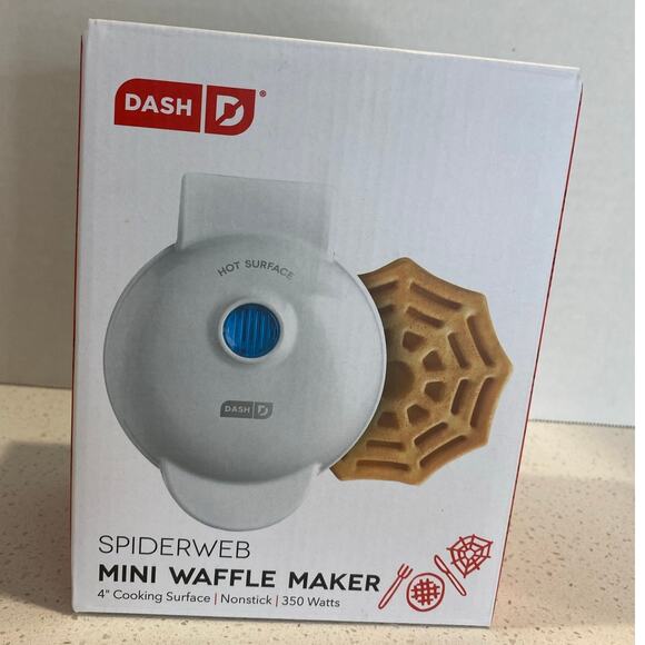 NEW DASH 2 Mini Waffle Maker Skull/Spider - Picture 2 of 14